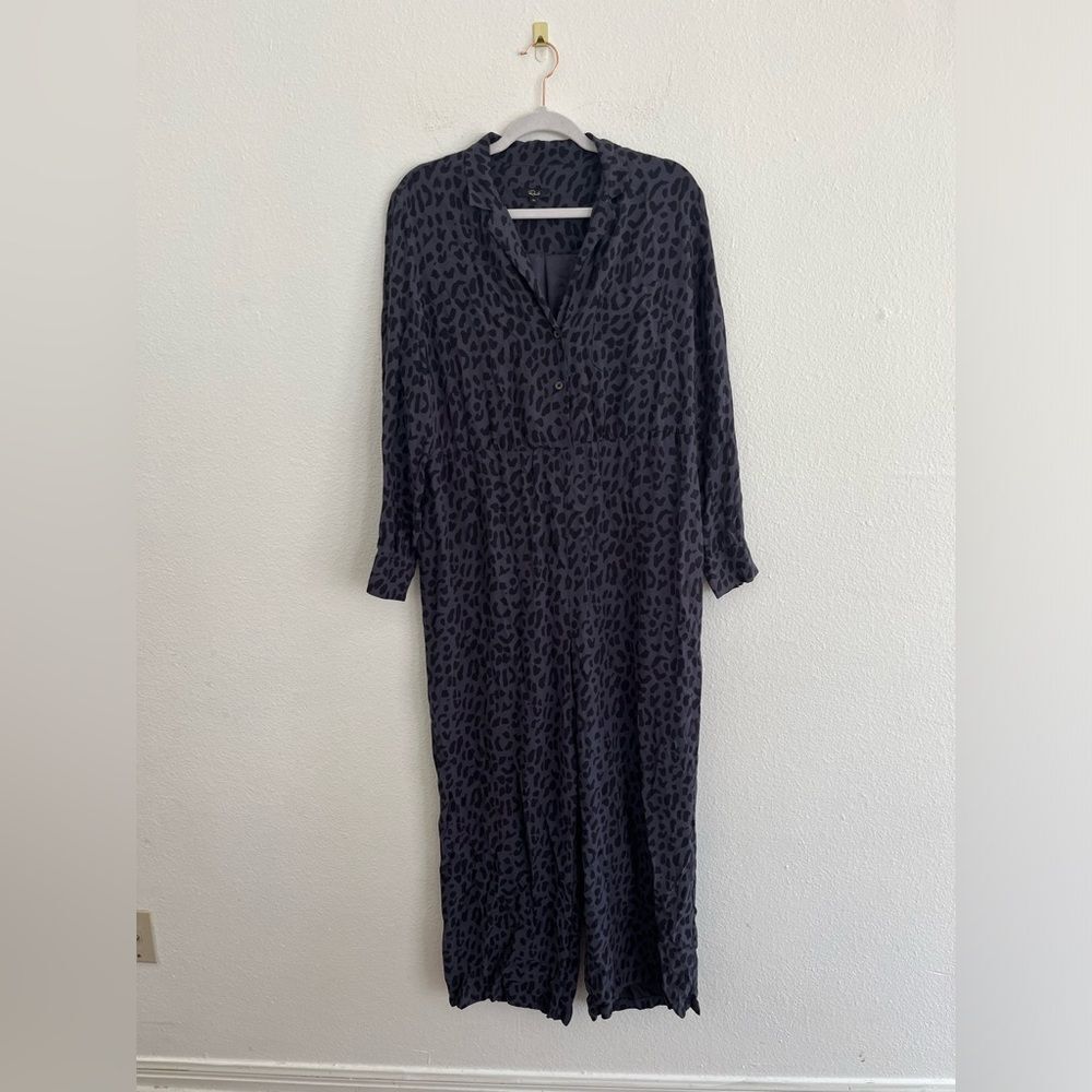 Rails Leopard Print Black/Gray Jumpsuit, Flawed, … - image 1